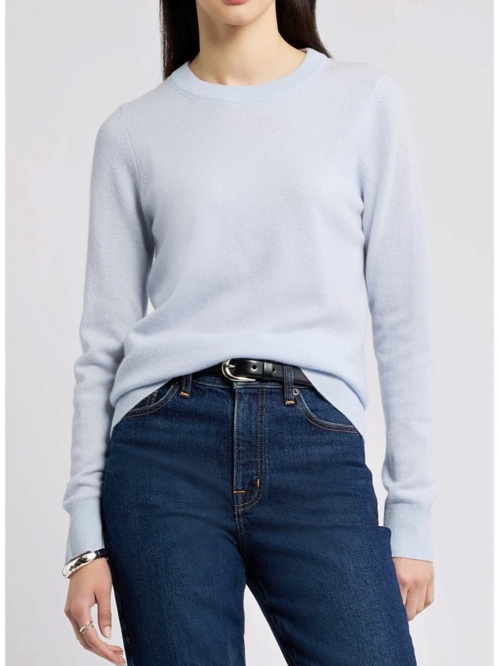 Nordstrom Cashmere Crewneck Sweater in Blue Size XS